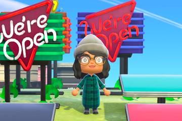 Animal Crossing New Horizons Treasure Island we're open signs