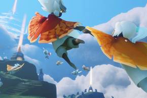characters fly in Sky Children of the Light