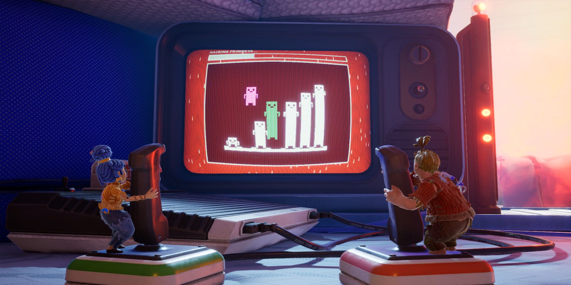 Playing a mini-game in It Takes Two