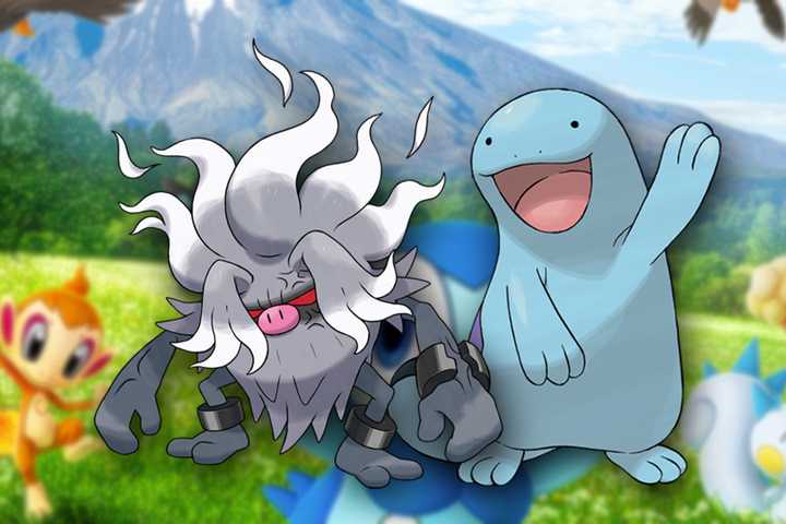 Annihilape and Quagsire standing beside each other in Pokemon GO field