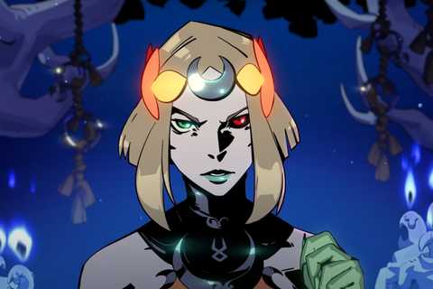 A close up of a Hades 2 character
