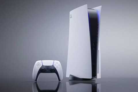 A PlayStation 5 console and controller