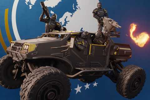 The FRV light jeep in Helldivers 2