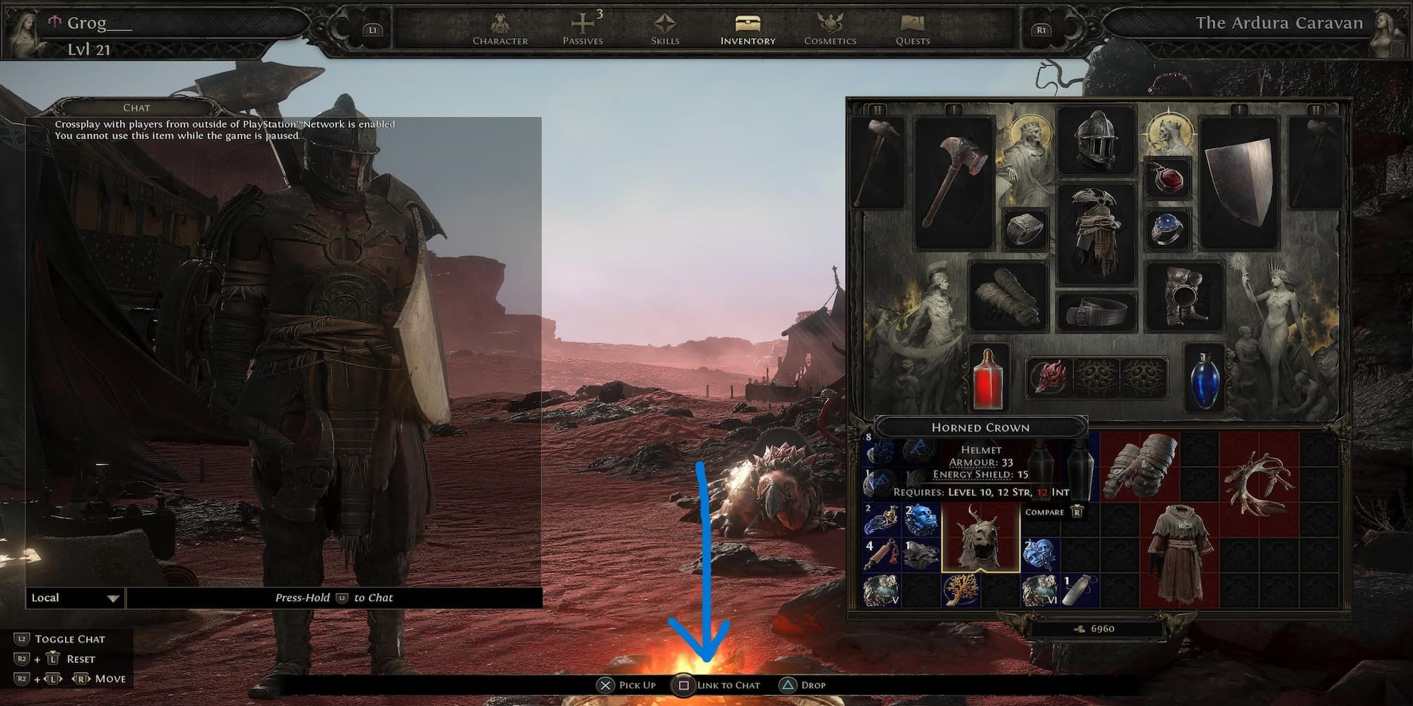 The Link To Chat Option In The Menu