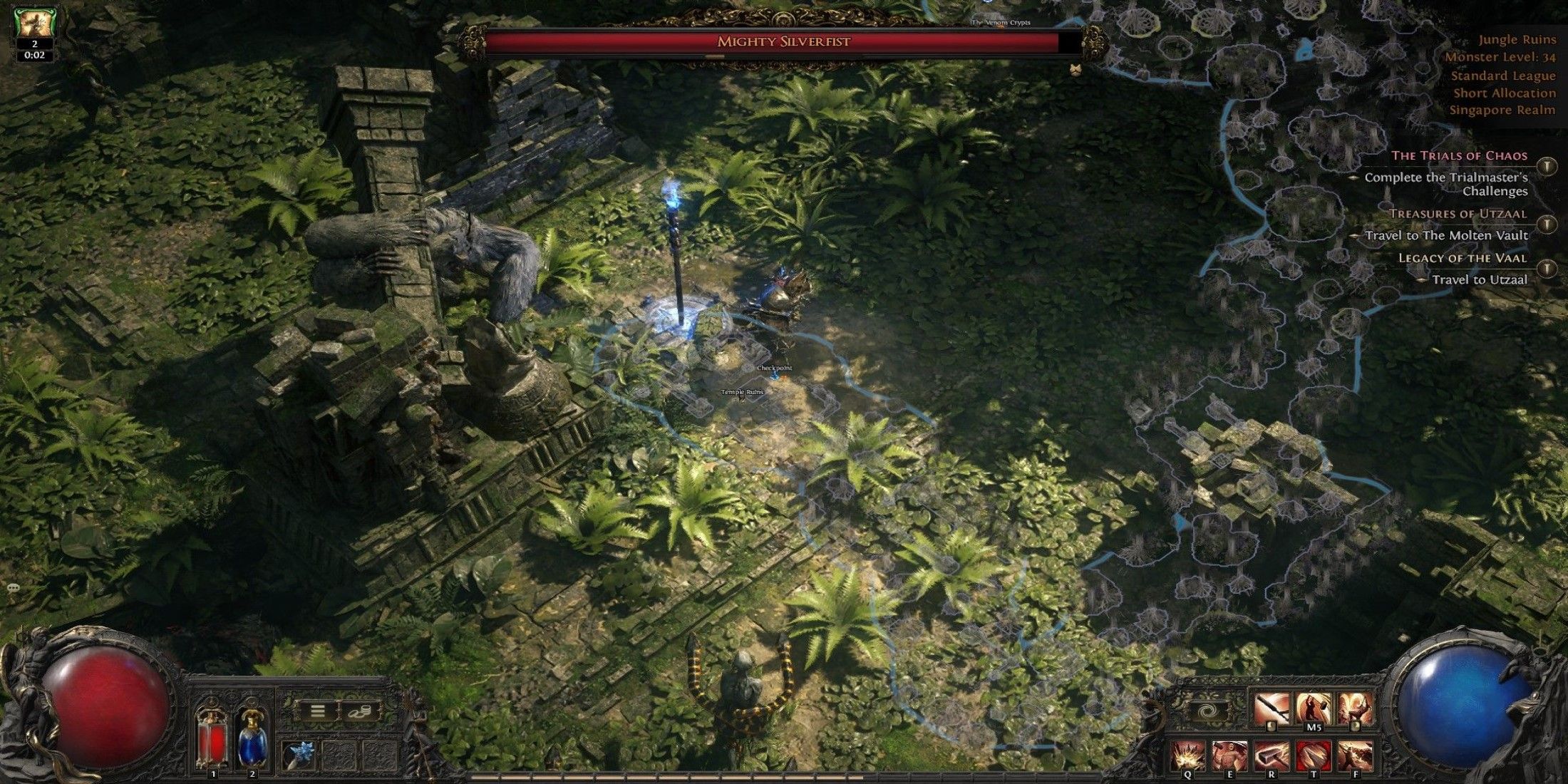Path of Exile 2 Mighty Silverfist location large map