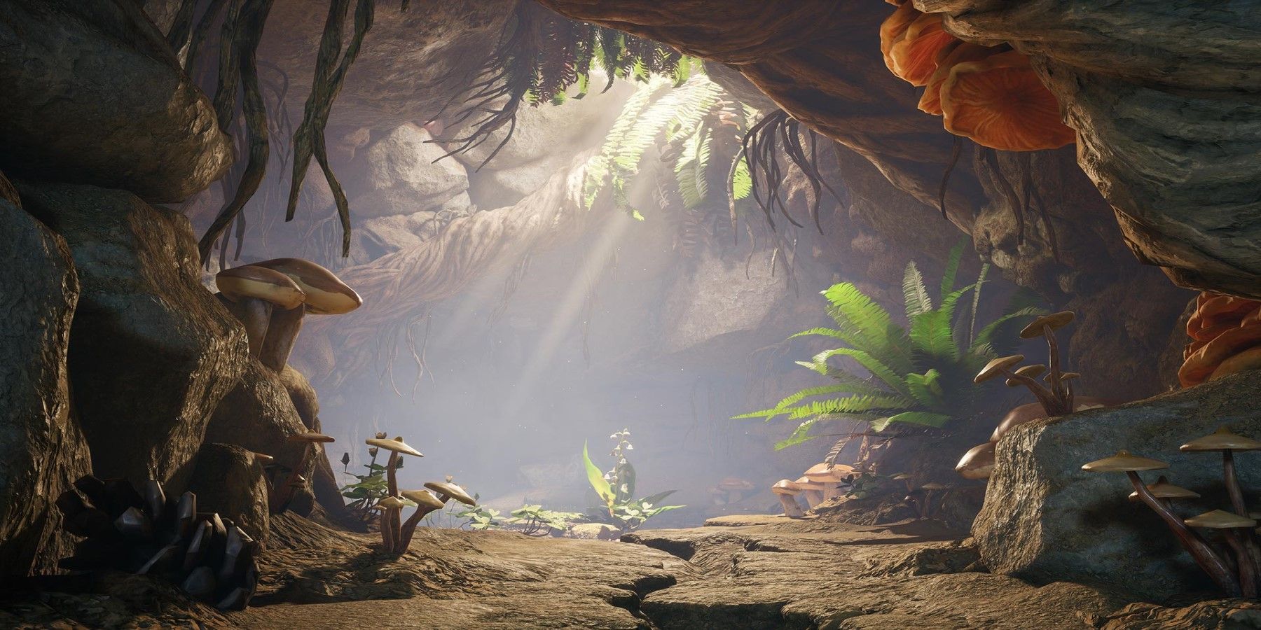 A Piece Of Key Art Showing The Forest-Themed Area From It Takes Two