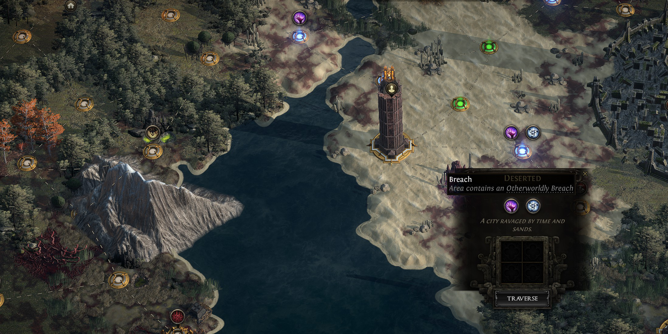 Path of Exile 2 Atlas Map Guide Mapping Screen Map Node Breach