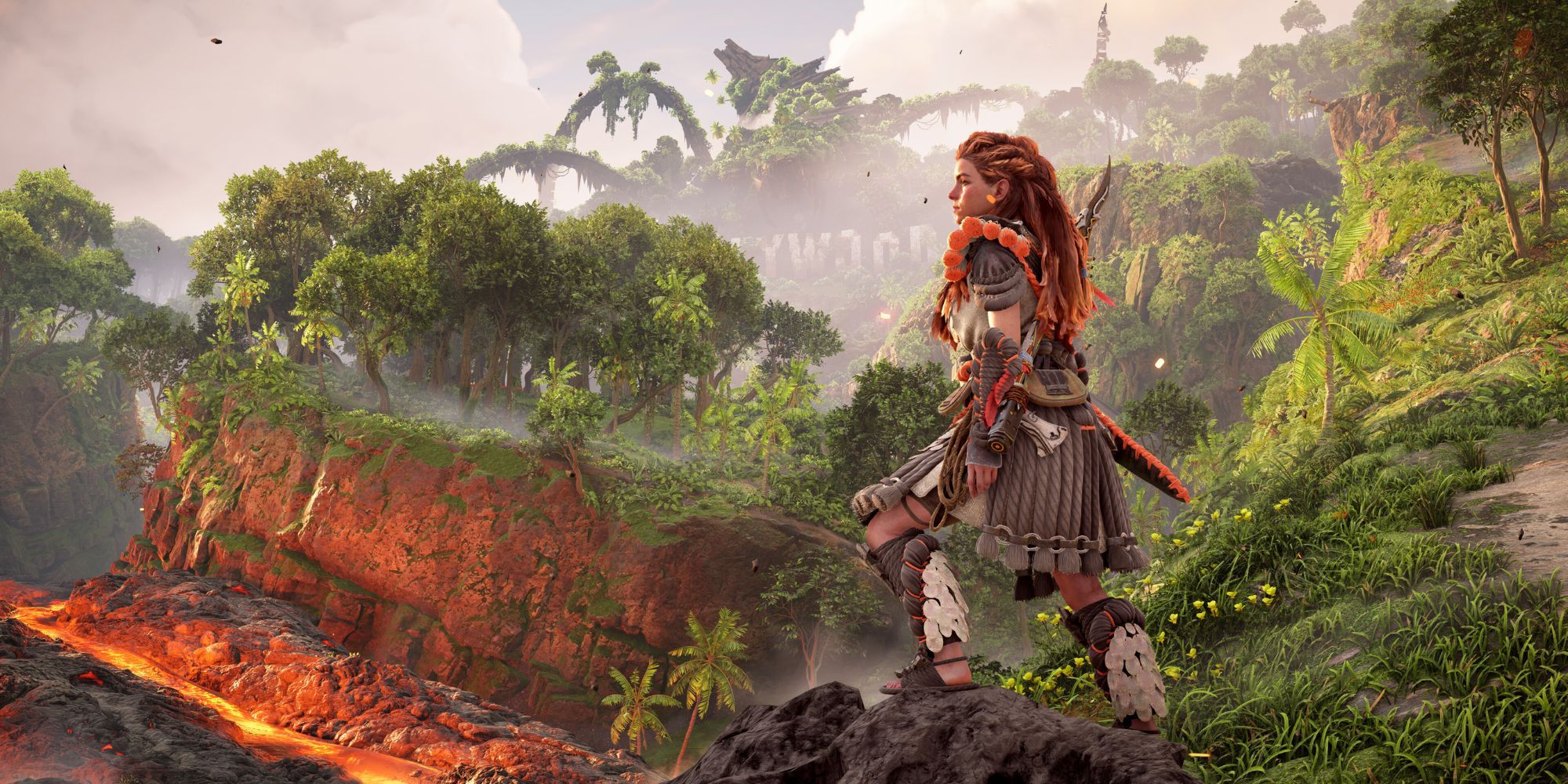 Aloy exploring the Horizon Forbidden West.
