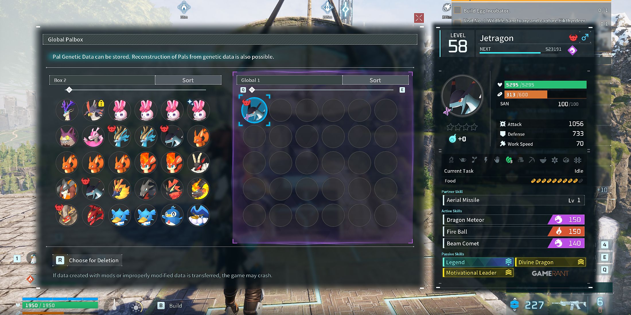 how to transfer Pals to different worlds in Palworld