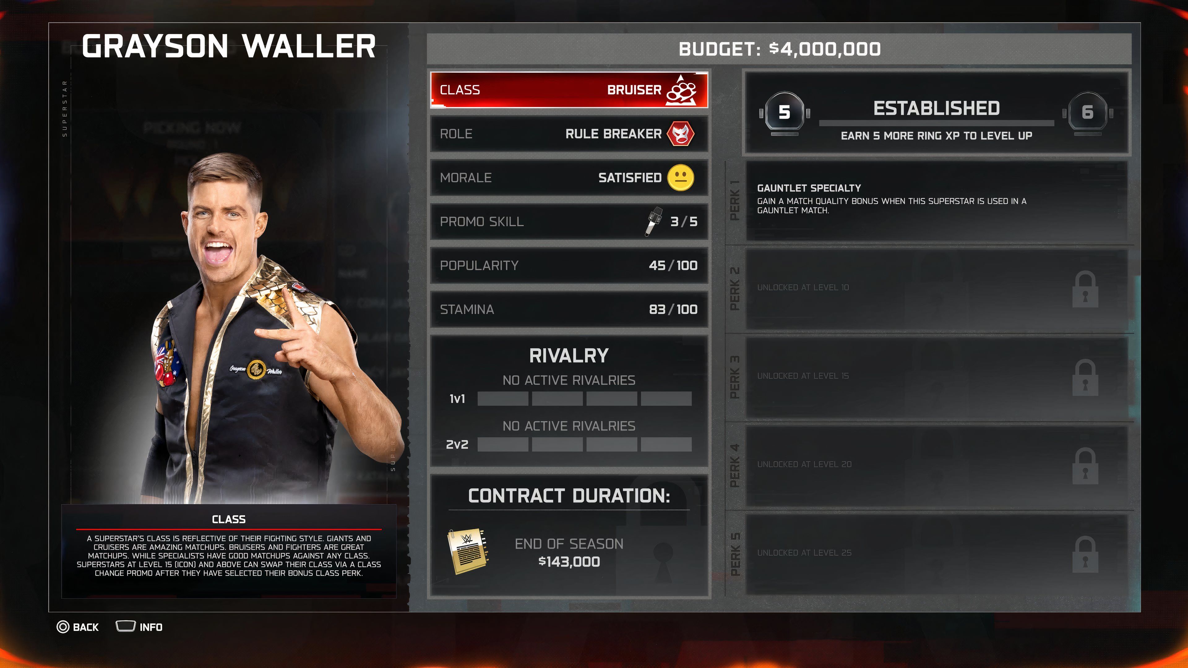 Grayson Waller WWE 2K25 MyGM