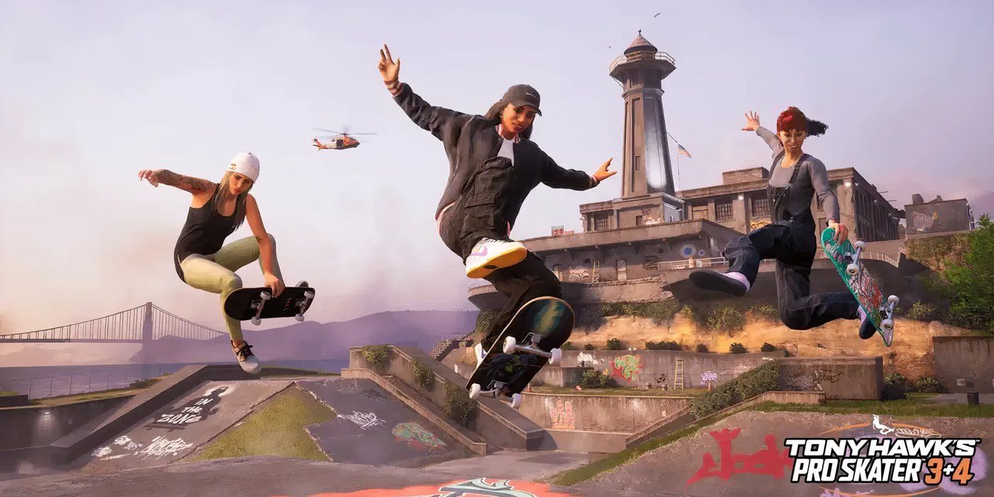 Tony Hawk's Pro Skater 3+4 multiple skaters in Alcatraz