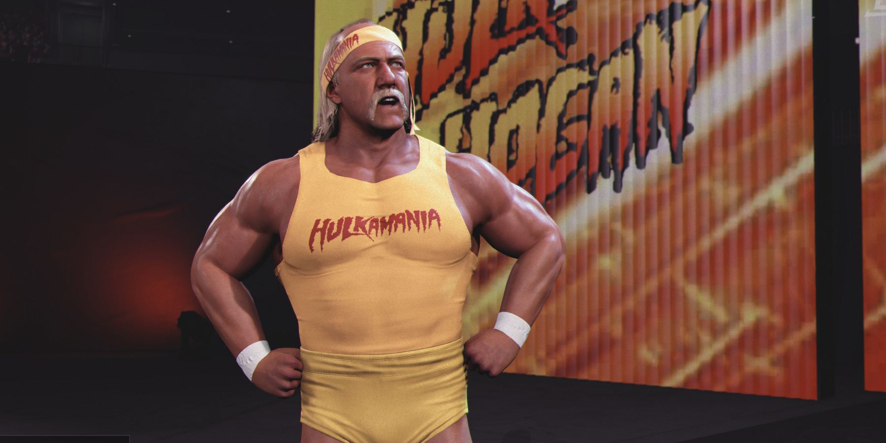 WWE 2K25 Hulk Hogan at the entrance stage