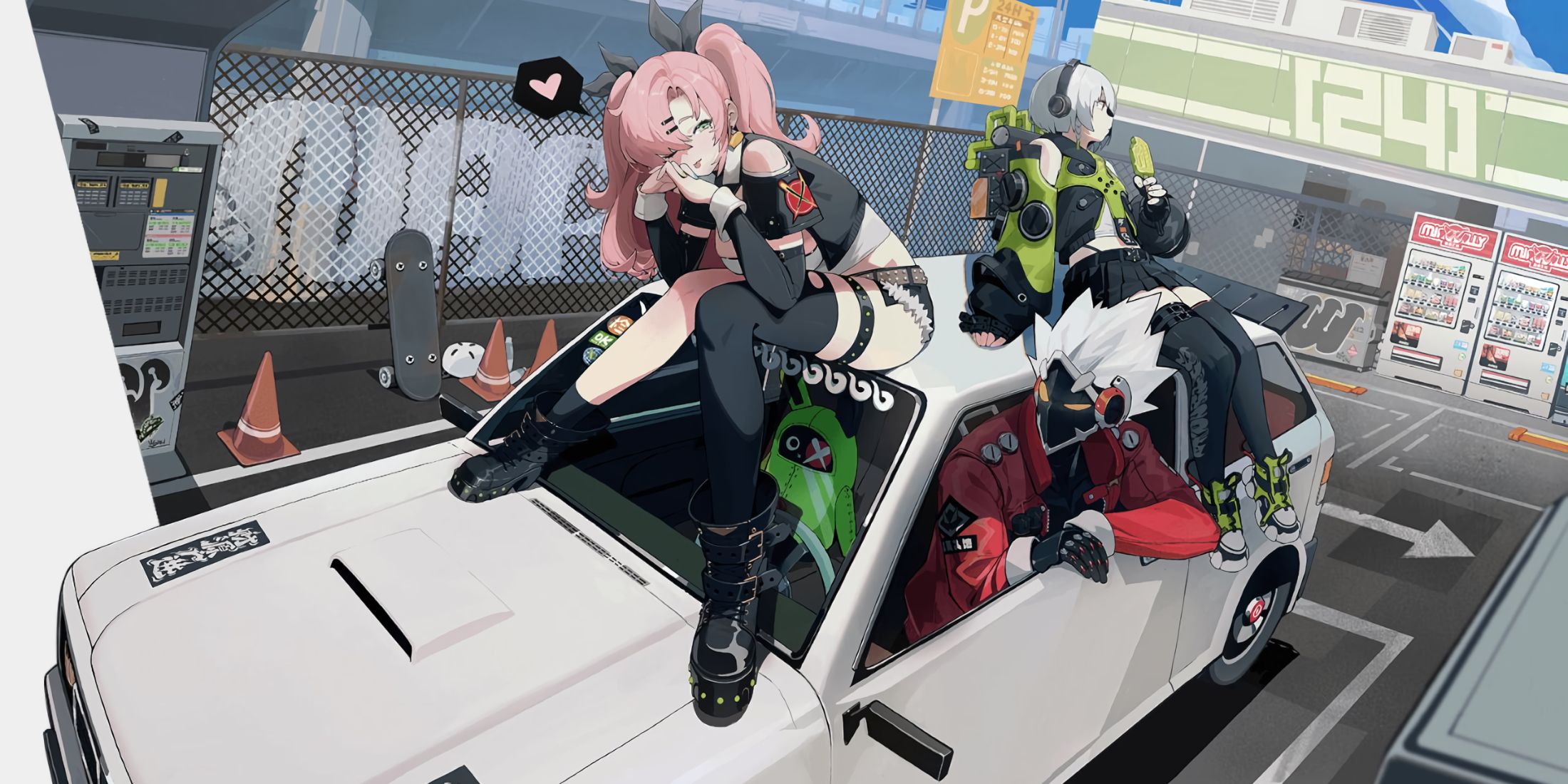 A promotional visual from the initial reveal of Zenless Zone Zero showing the Cunning Hares.