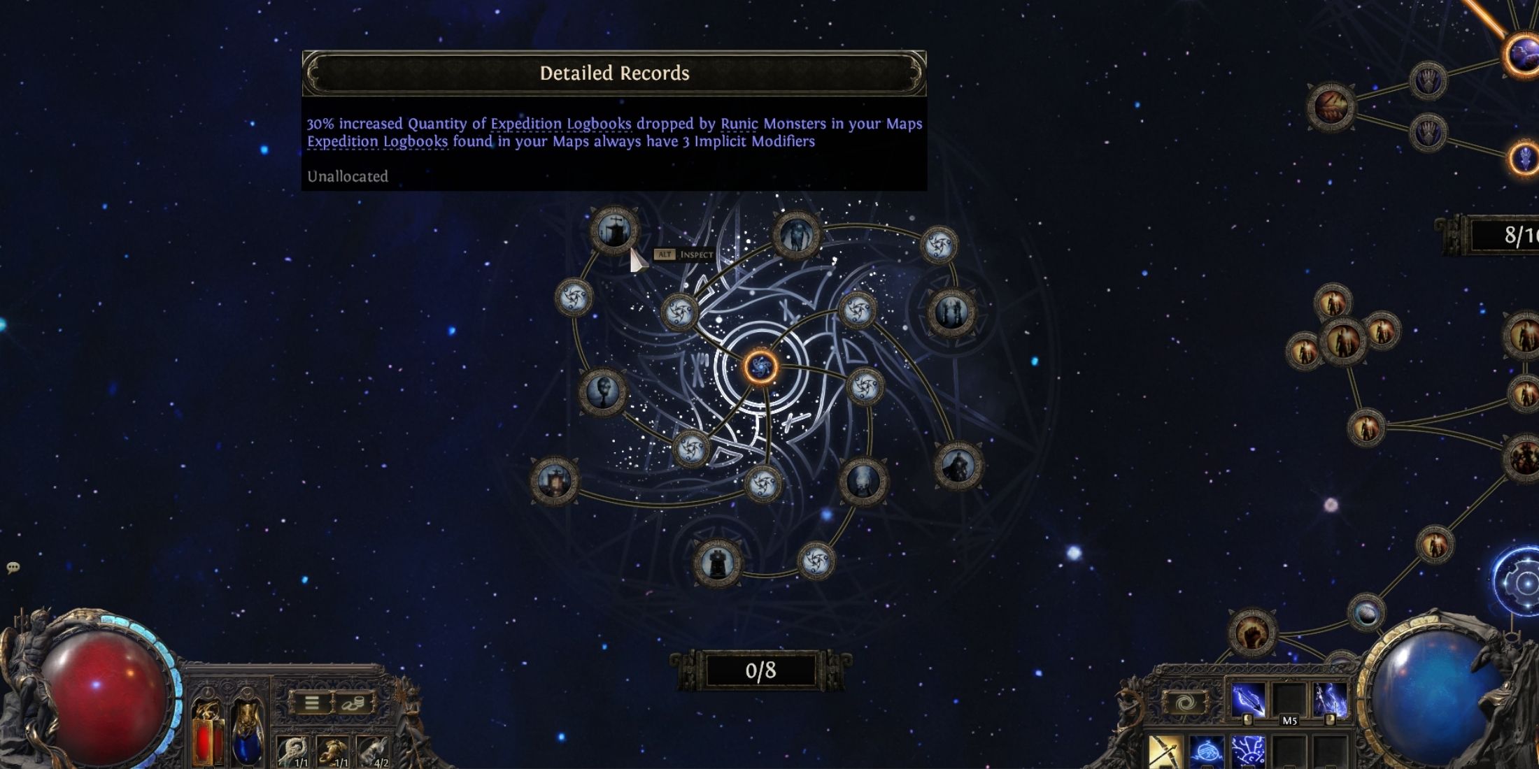 detailed records atlas passive in path of exile 2