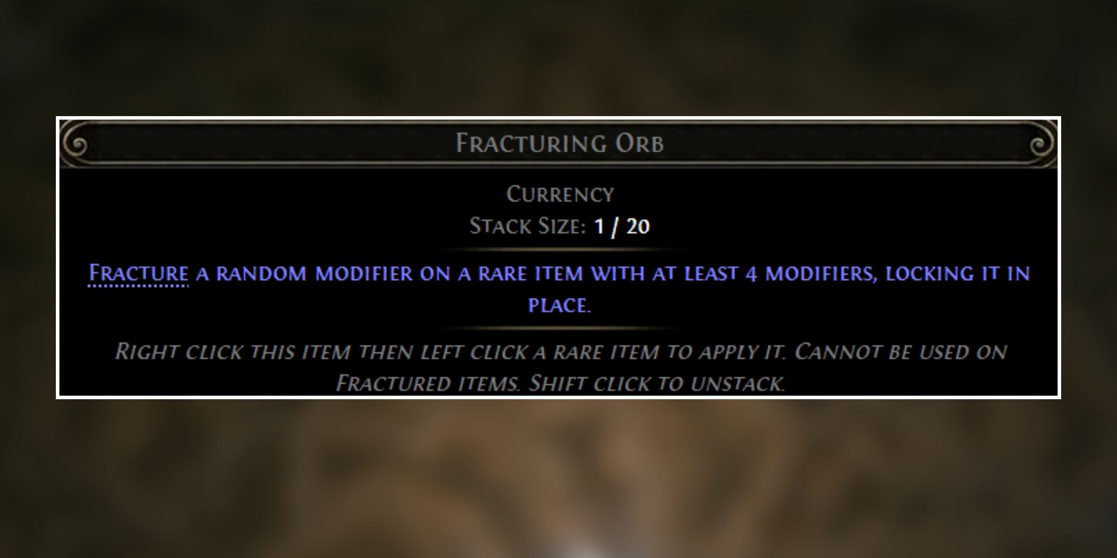 fracturing orb in path of exile 2