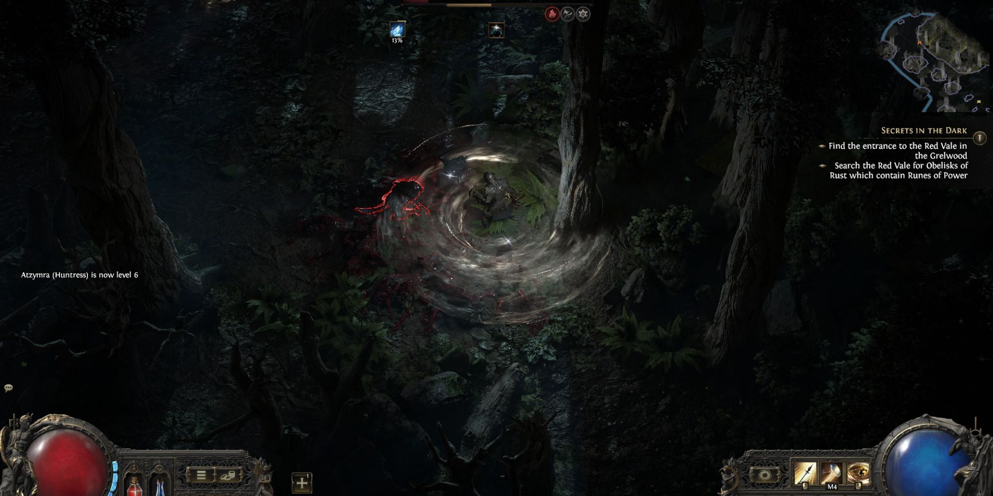 Huntress Basic Twister Whirling Slash Combo (2)