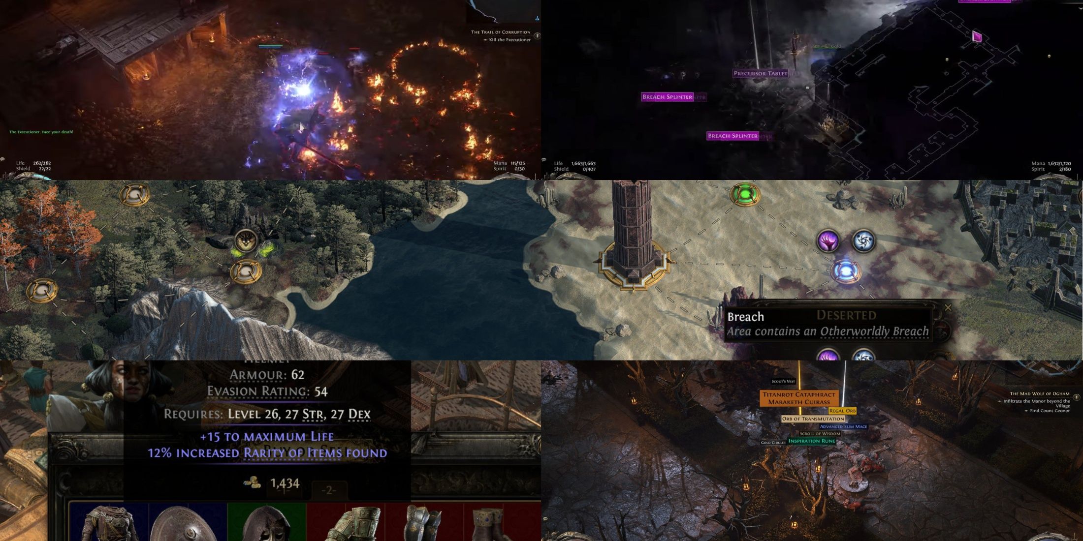 Path of Exile 2 best places to farm gold mixed gameplay collage