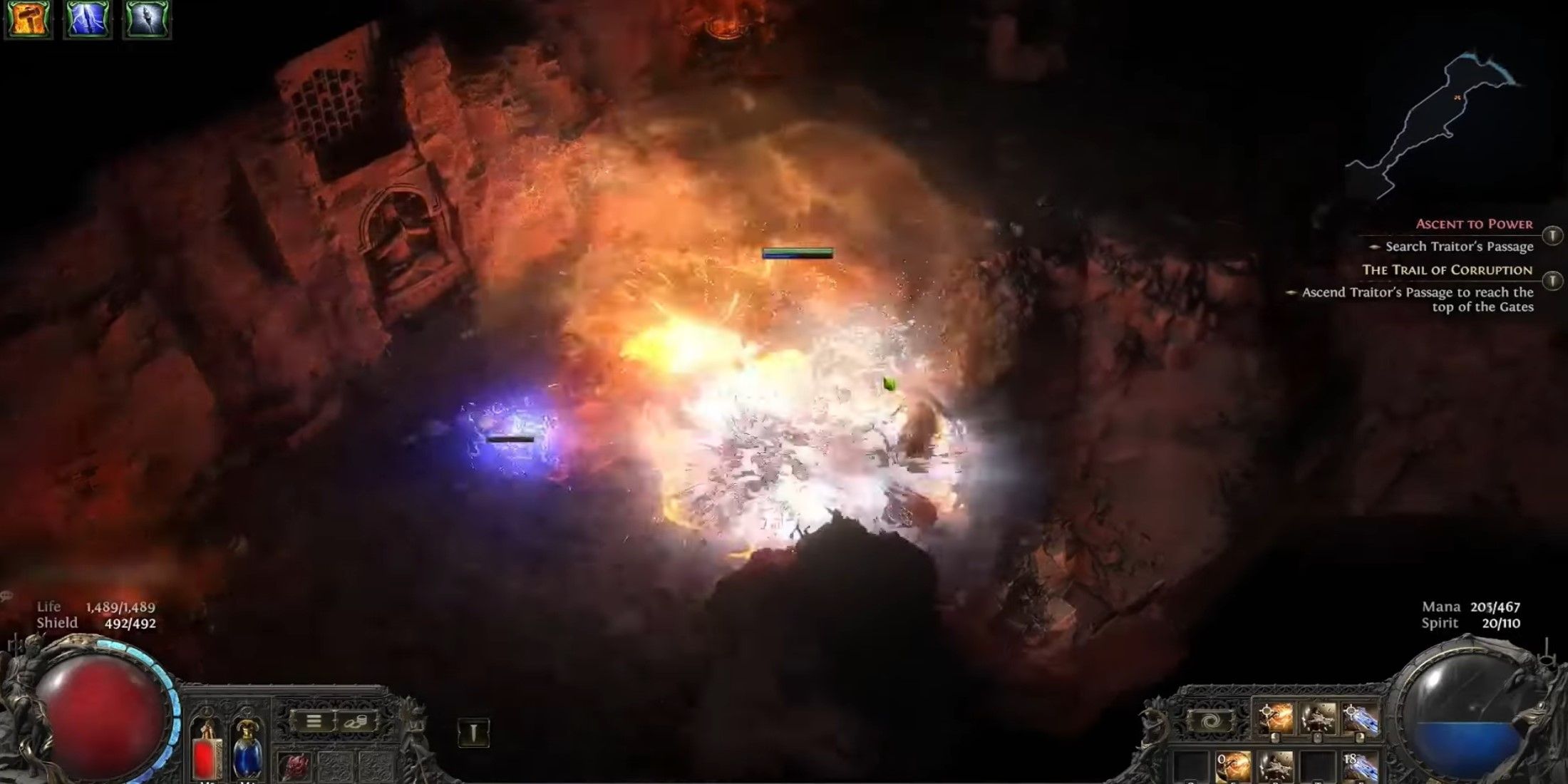 Path of Exile 2 mercenary explosive shot endgame