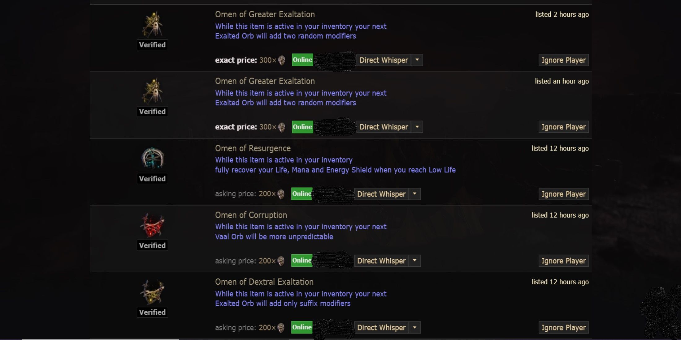 Path of Exile 2 Omens