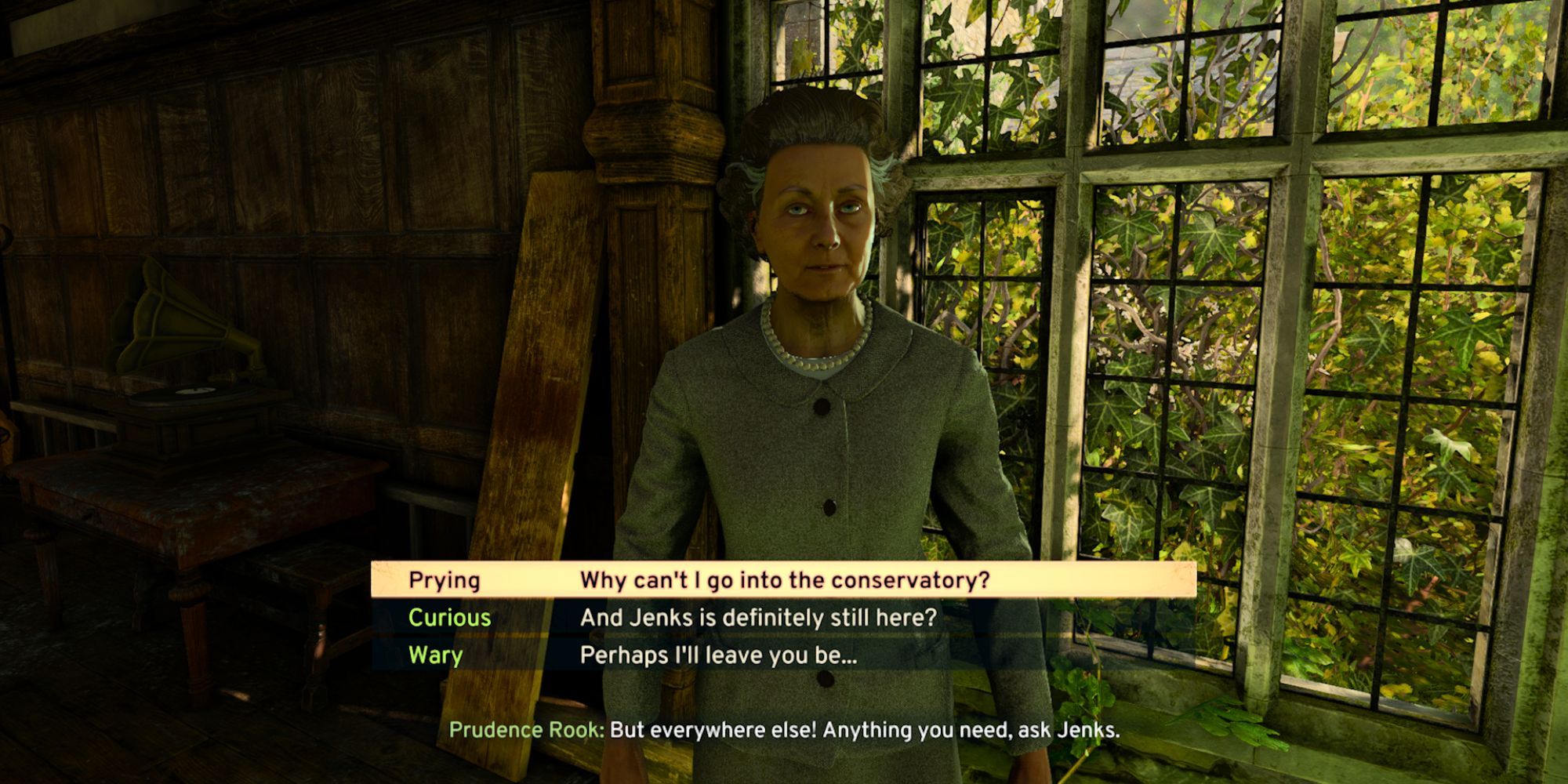 Prudence Rook dialogue options in Atomfall