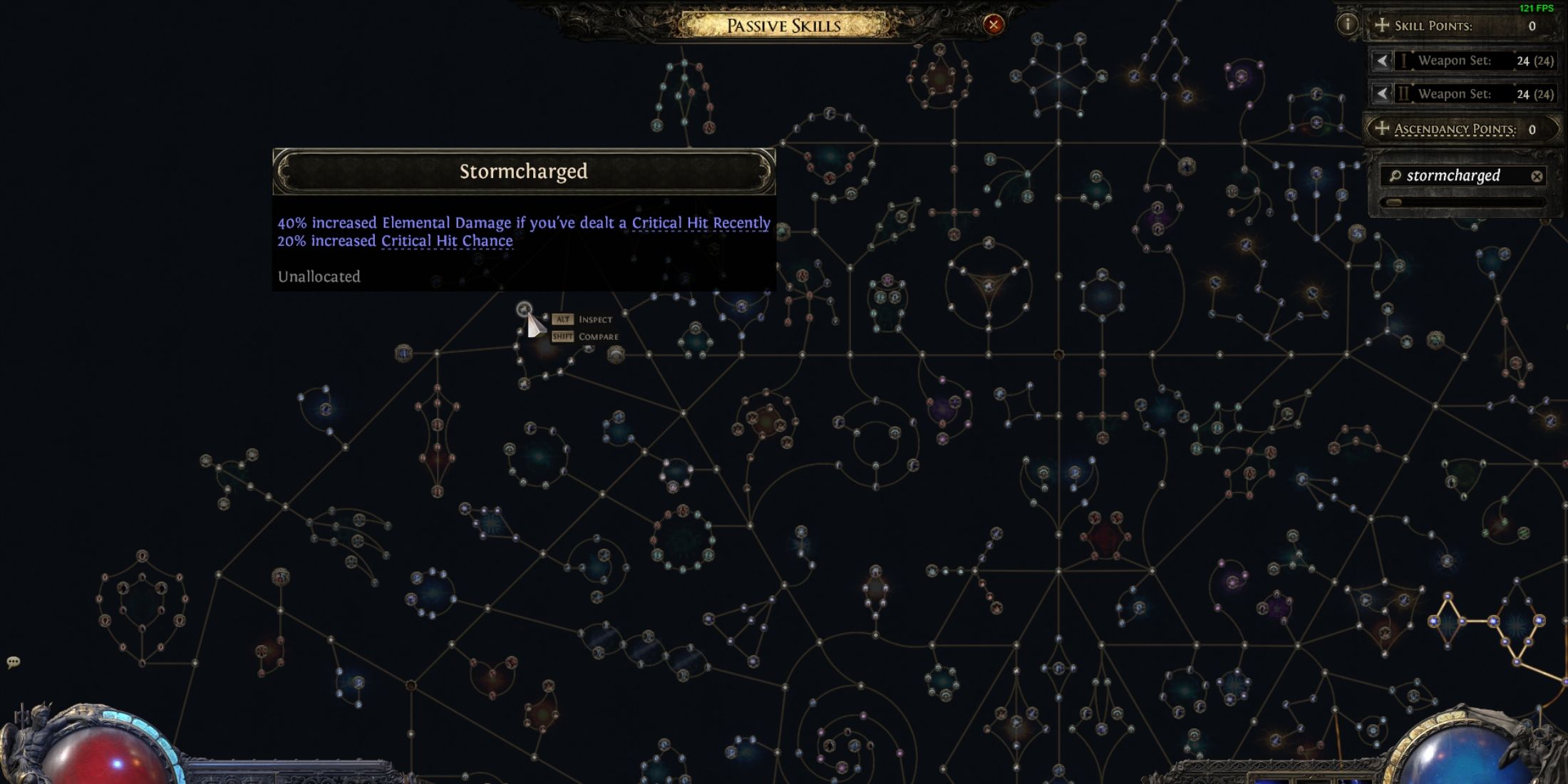 stormcharged location in passive tree in path of exile 2