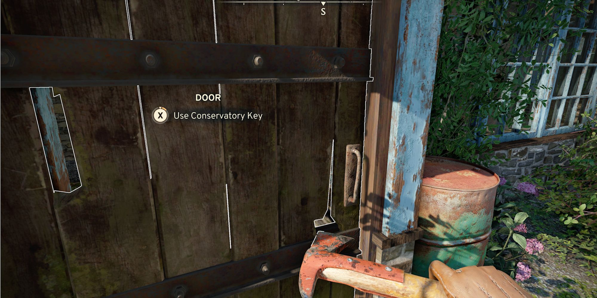 Unlocking the Conservatory with the Conservatory Key in Atomfall