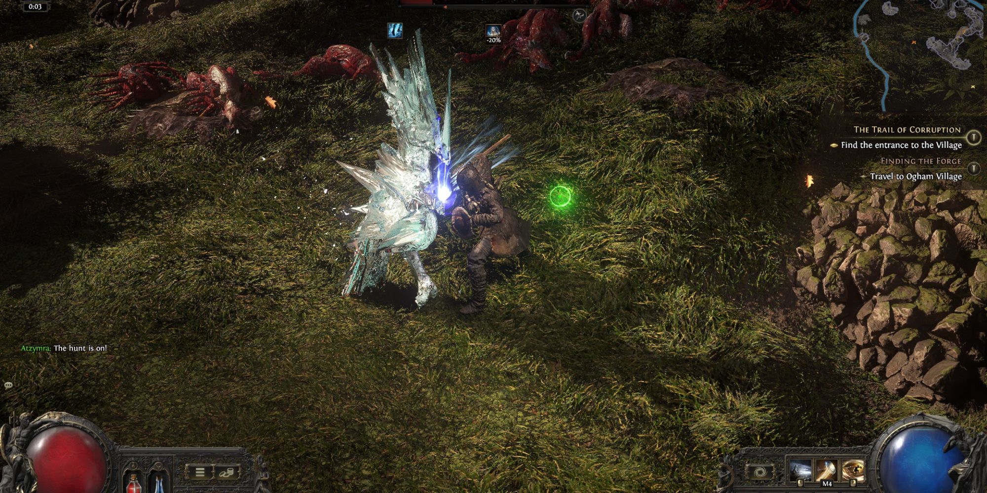 Use Elemental Combos to level up the Huntress fast, clearing dozens of enemies at once in PoE2