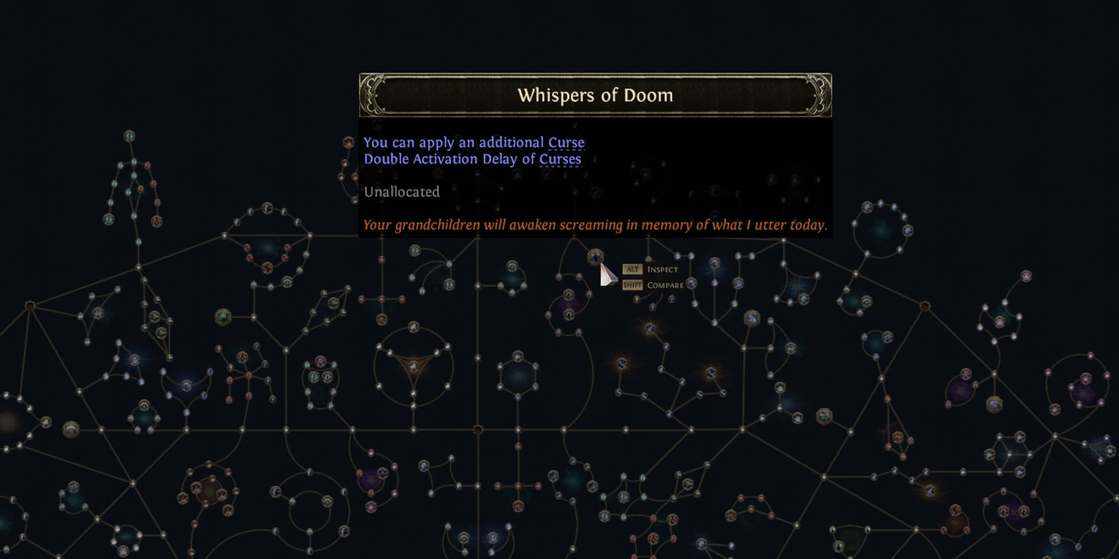 whispers of doom passive in path of exile 2