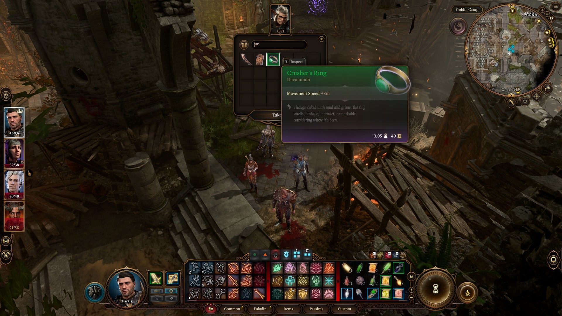 BG3 Crusher's Ring description