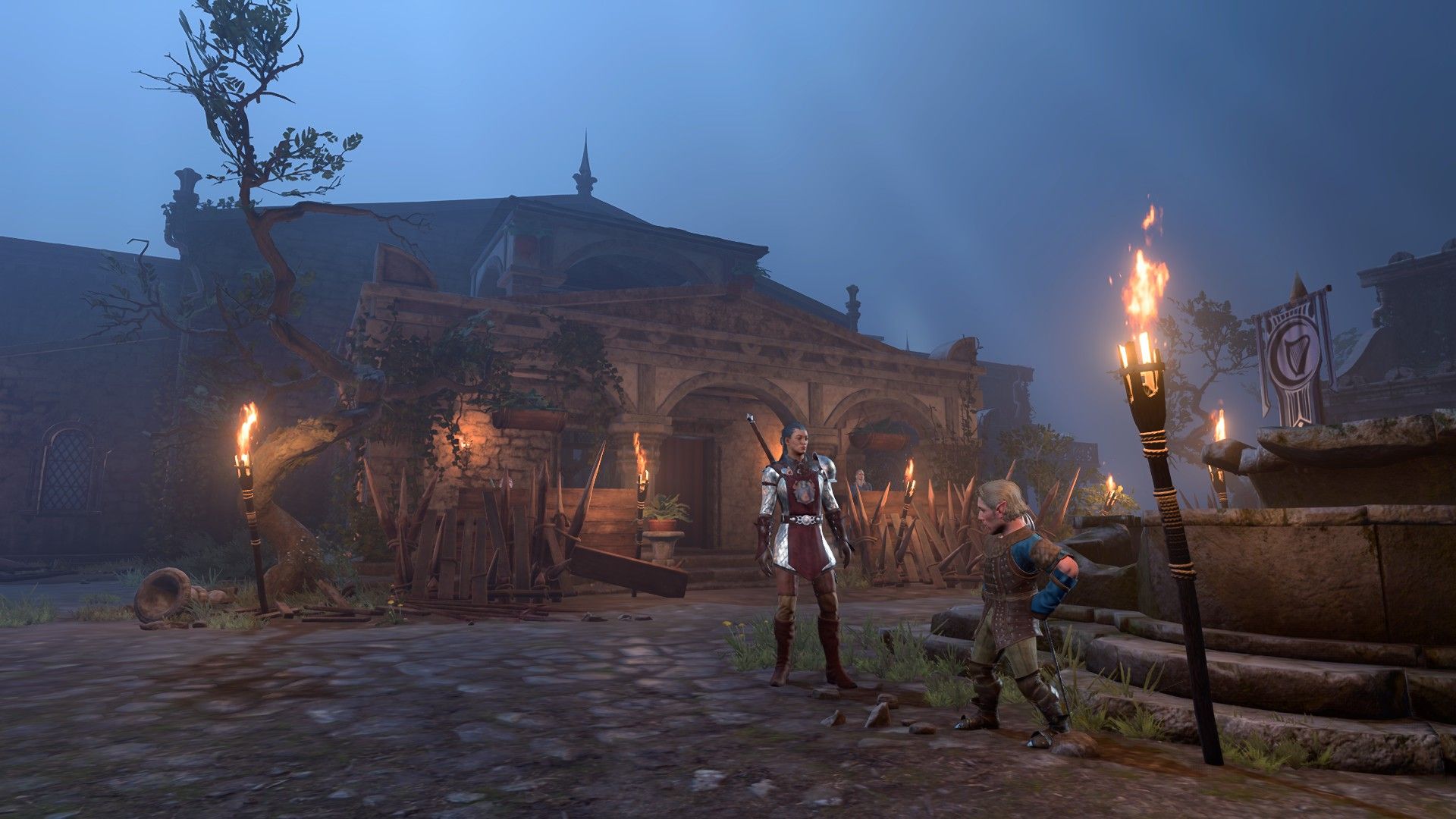 BG3 Last Light Inn courtyard