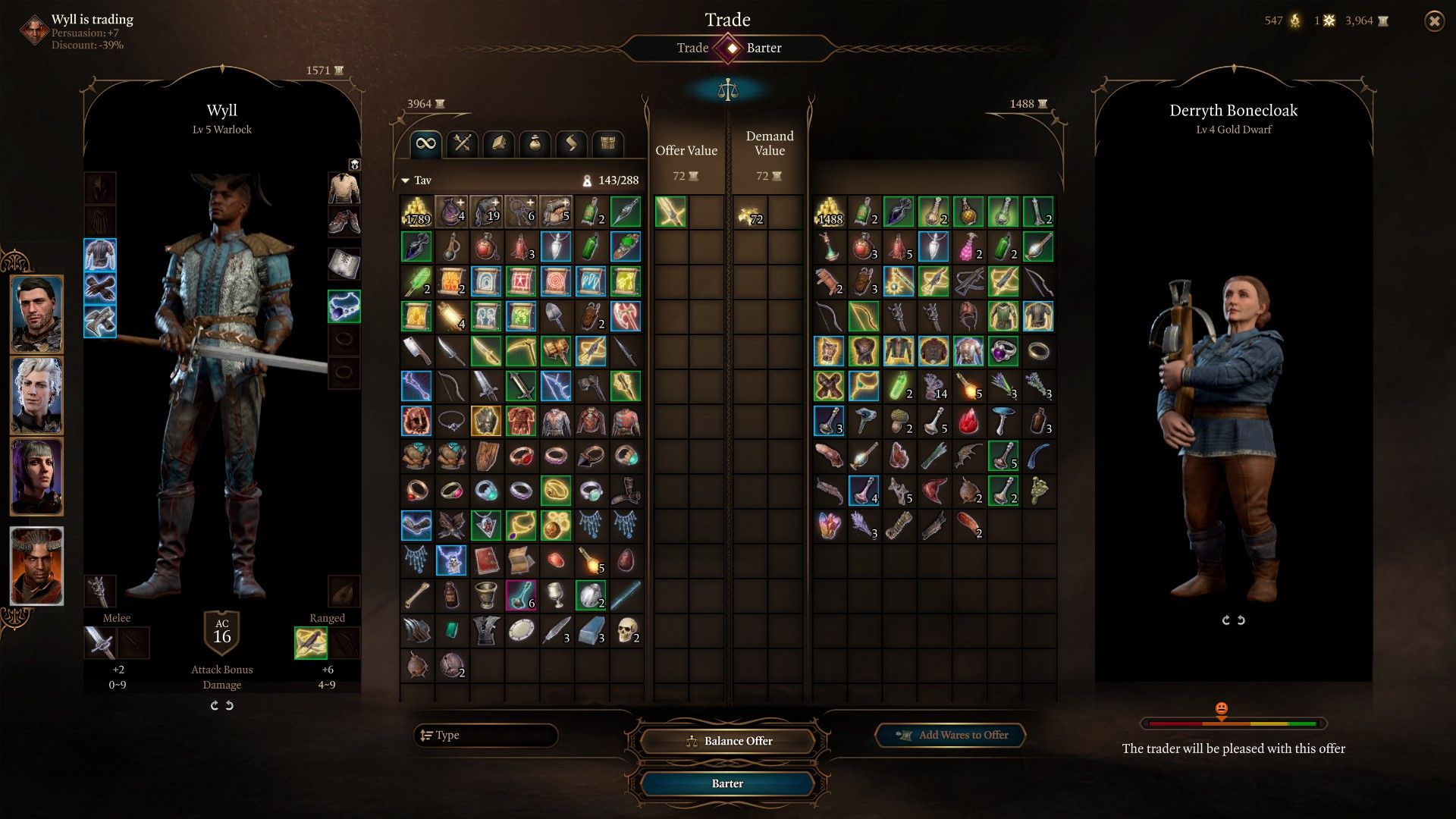 BG3 Hexblade Warlock Gold Exploit