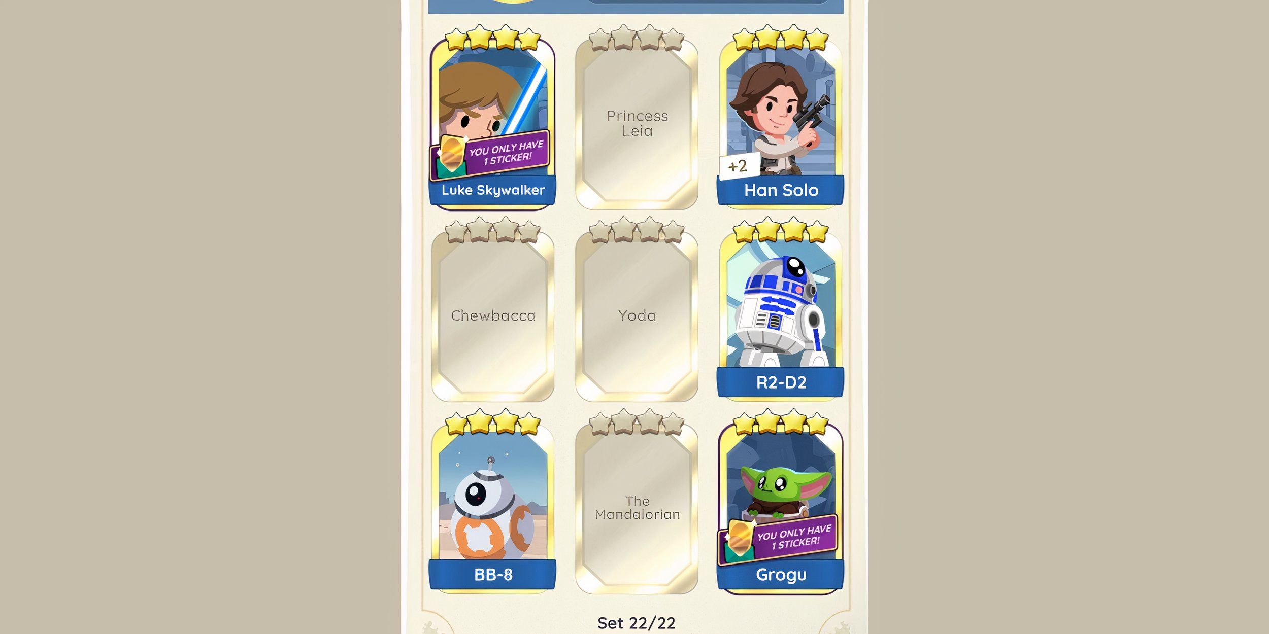 All Stickers in Galactic Heroes Set #22