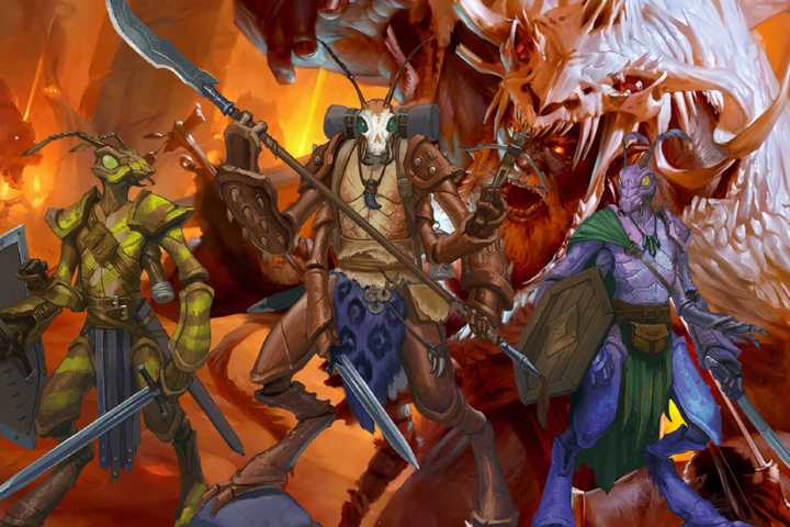 Dungeons and Dragons handbook background and thri-kreen