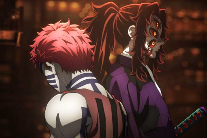 Kokushibo talking to Akaza - Demon Slayer