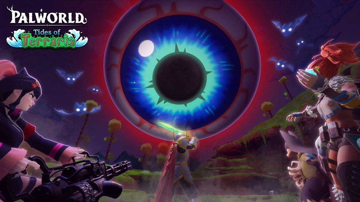 Key art from Palworld's Tides of Terraria announcement