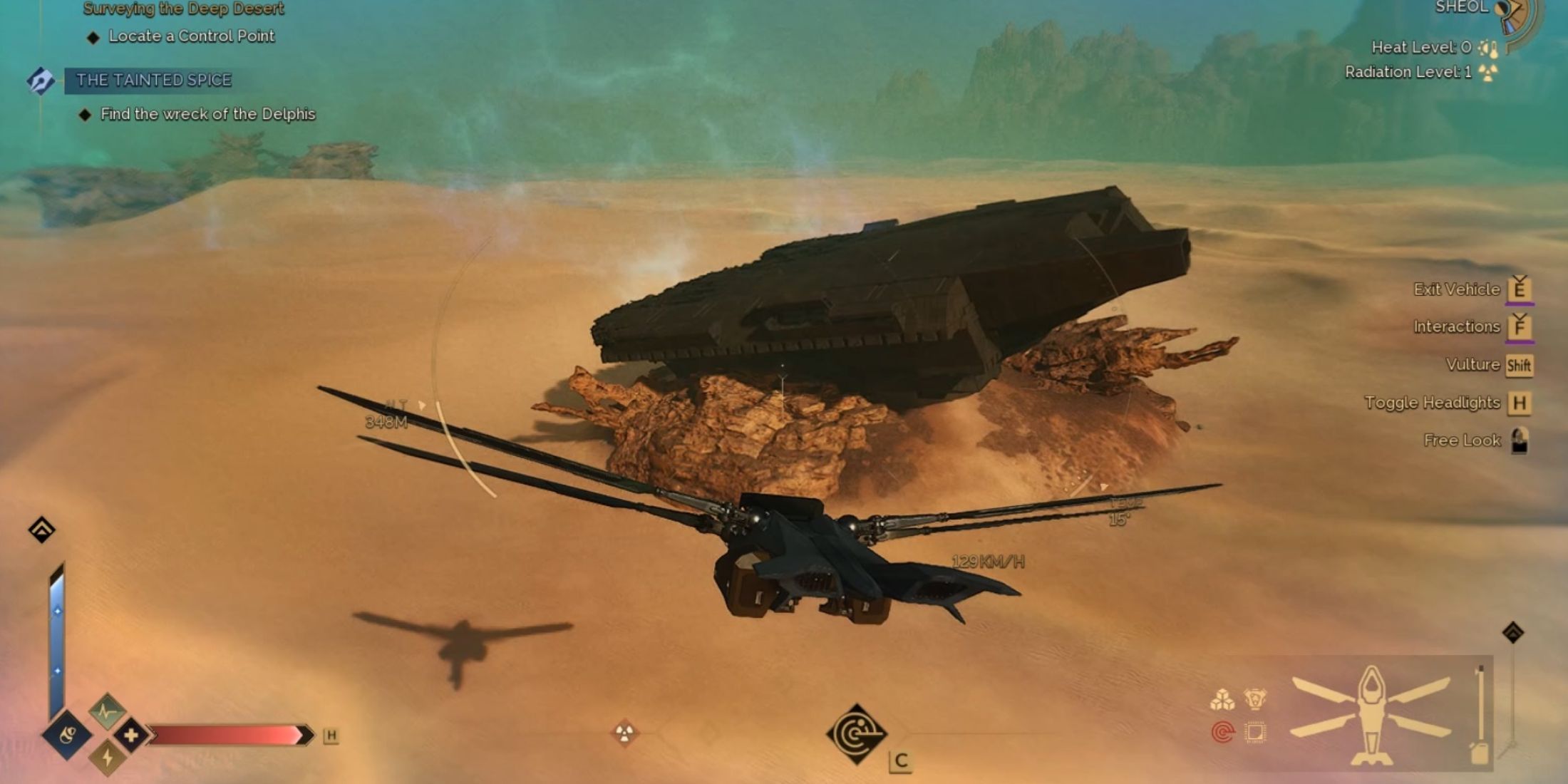 Wreck of the Delphi Dune Awakening