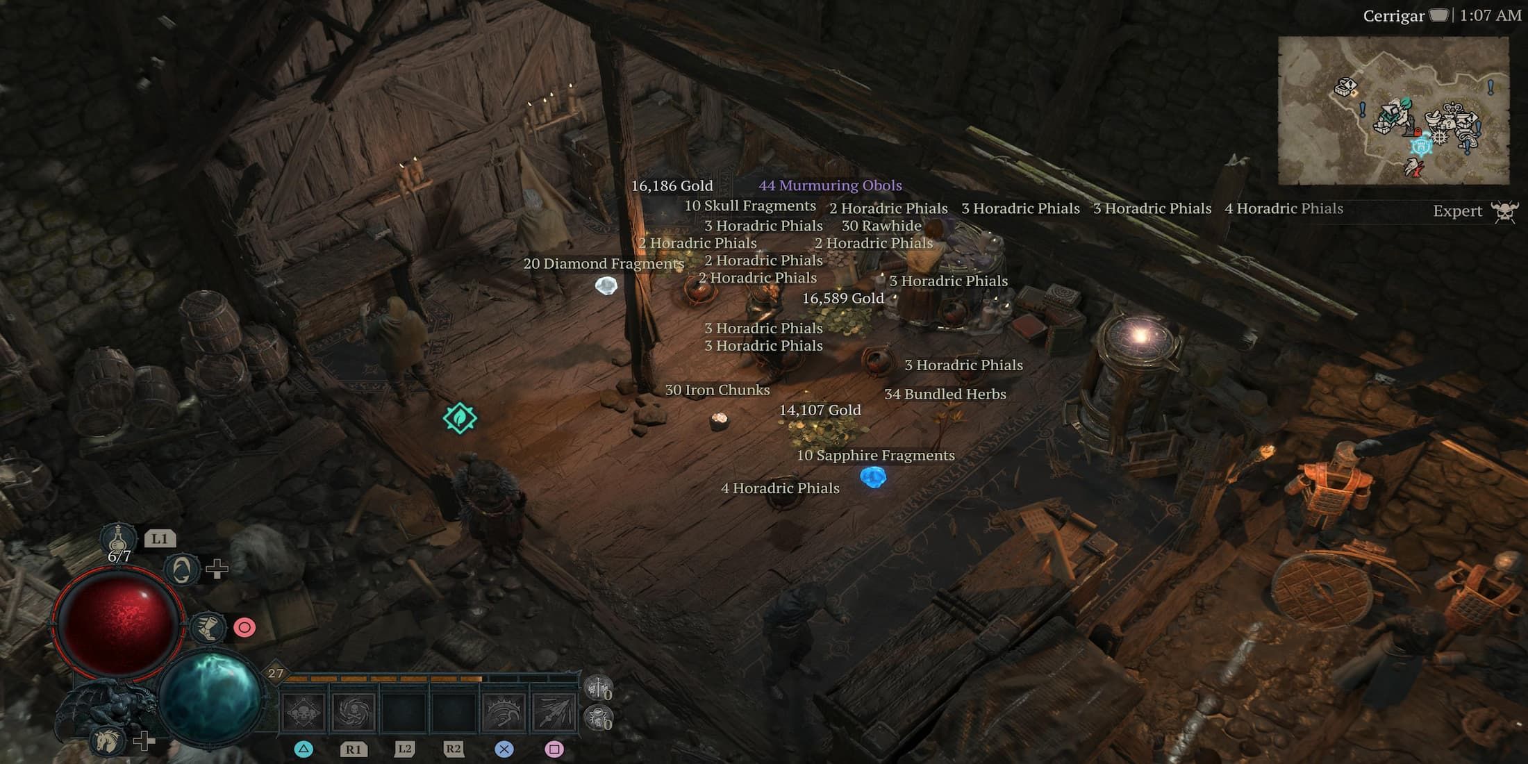 An Opened Cache With a Lot of Horadric Phials