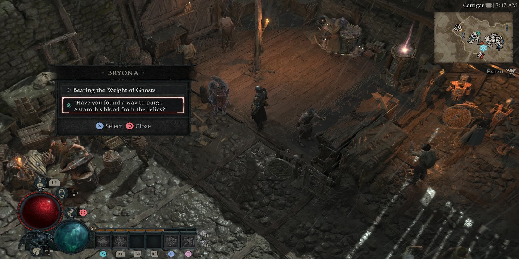 The Player Starting a Seasonal Quest