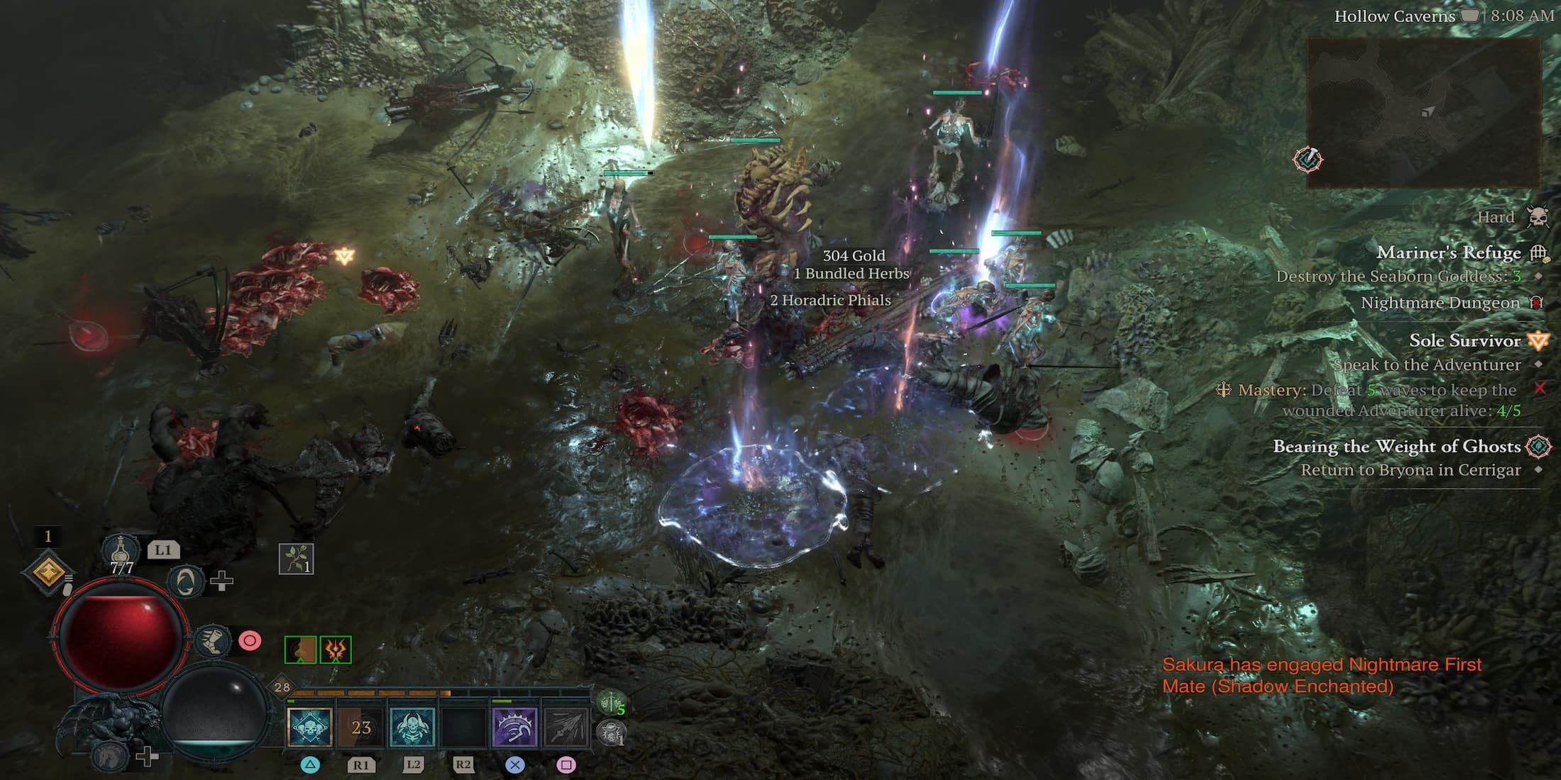 The Player Using A Horadric Spell in Combat