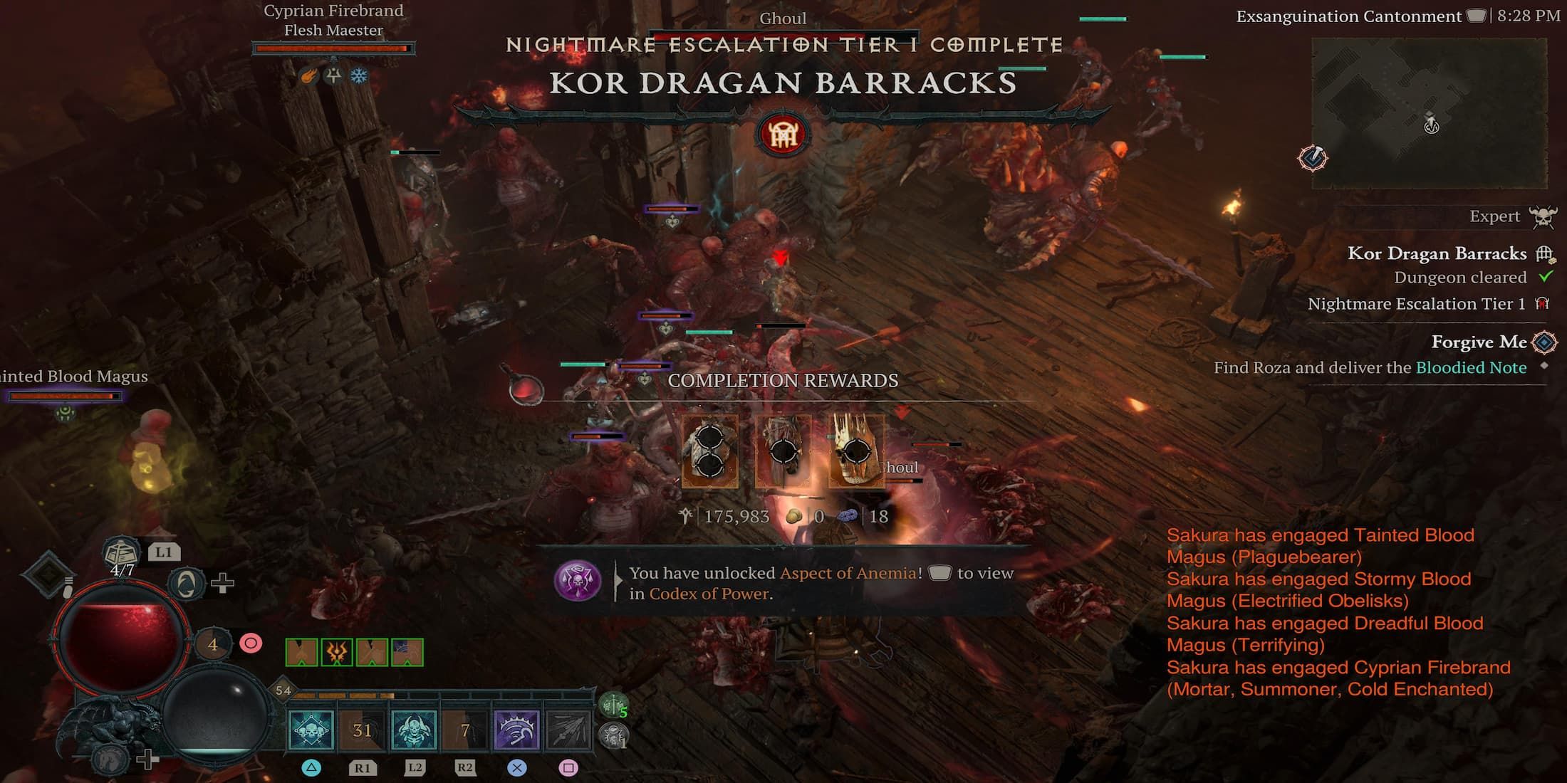 The Player Clearing a Nightmare Escalation Dungeon