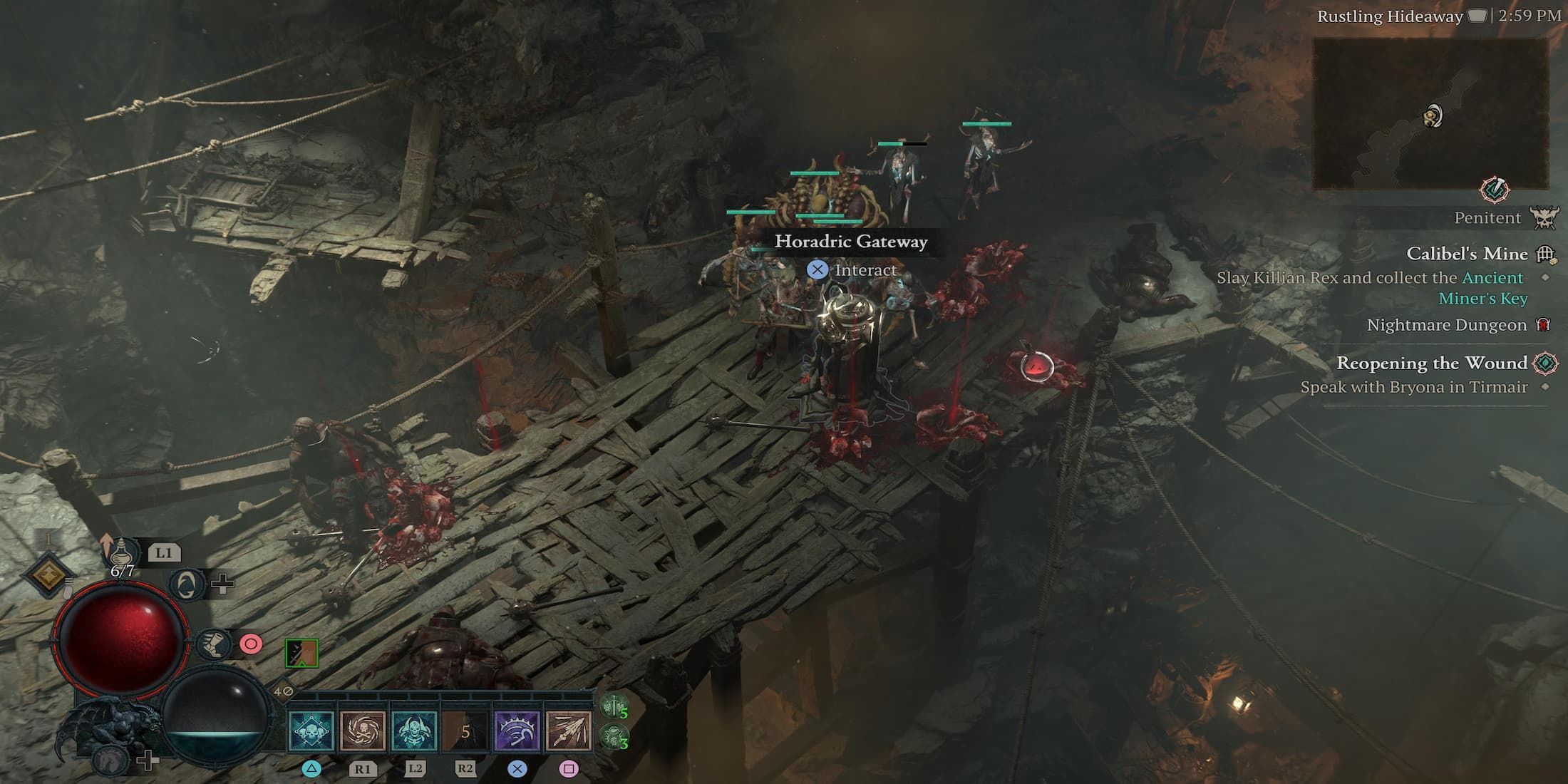 The Player Standing By A Horadric Gateway