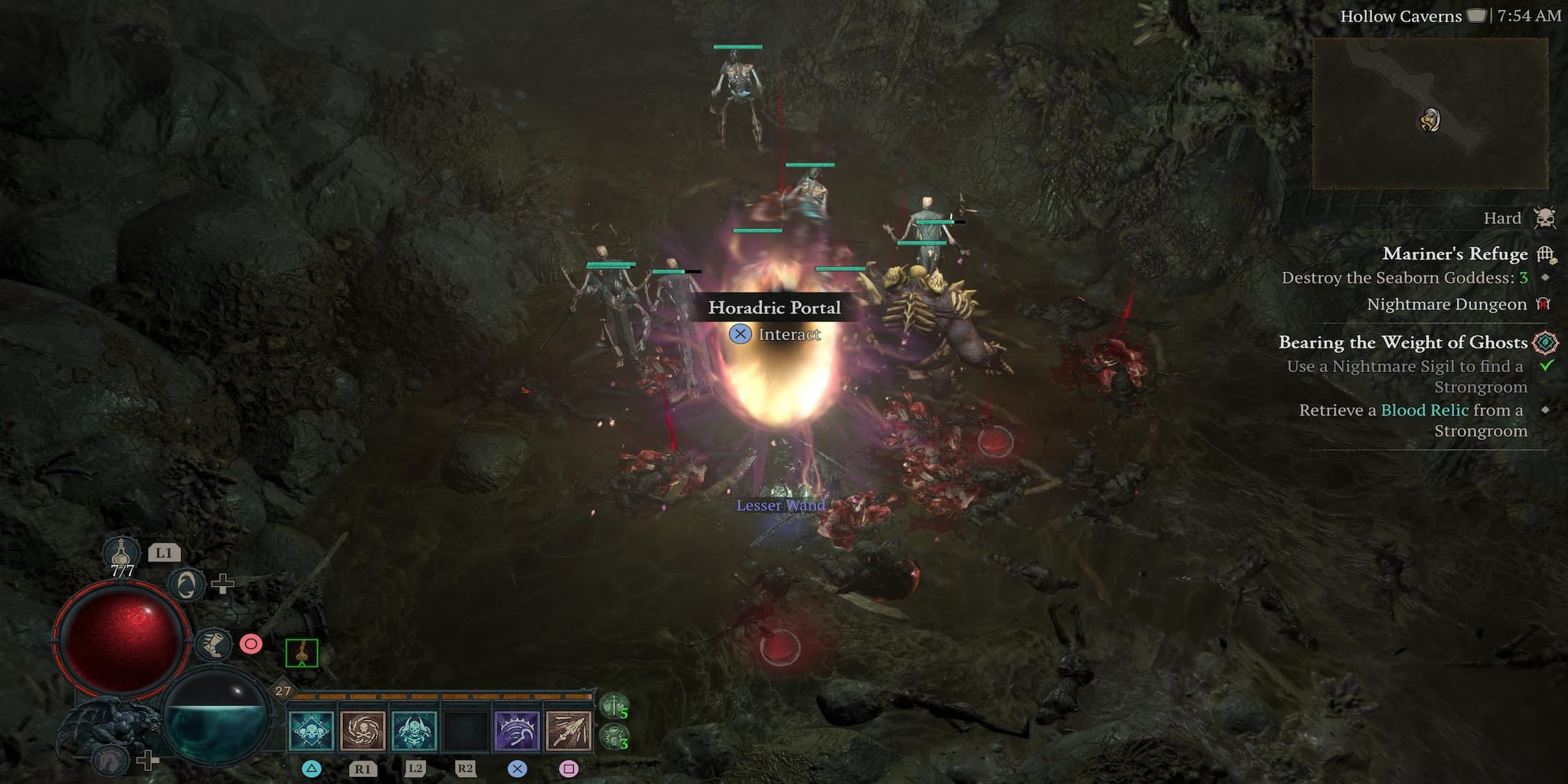 The Player Entering a Horadric Portal