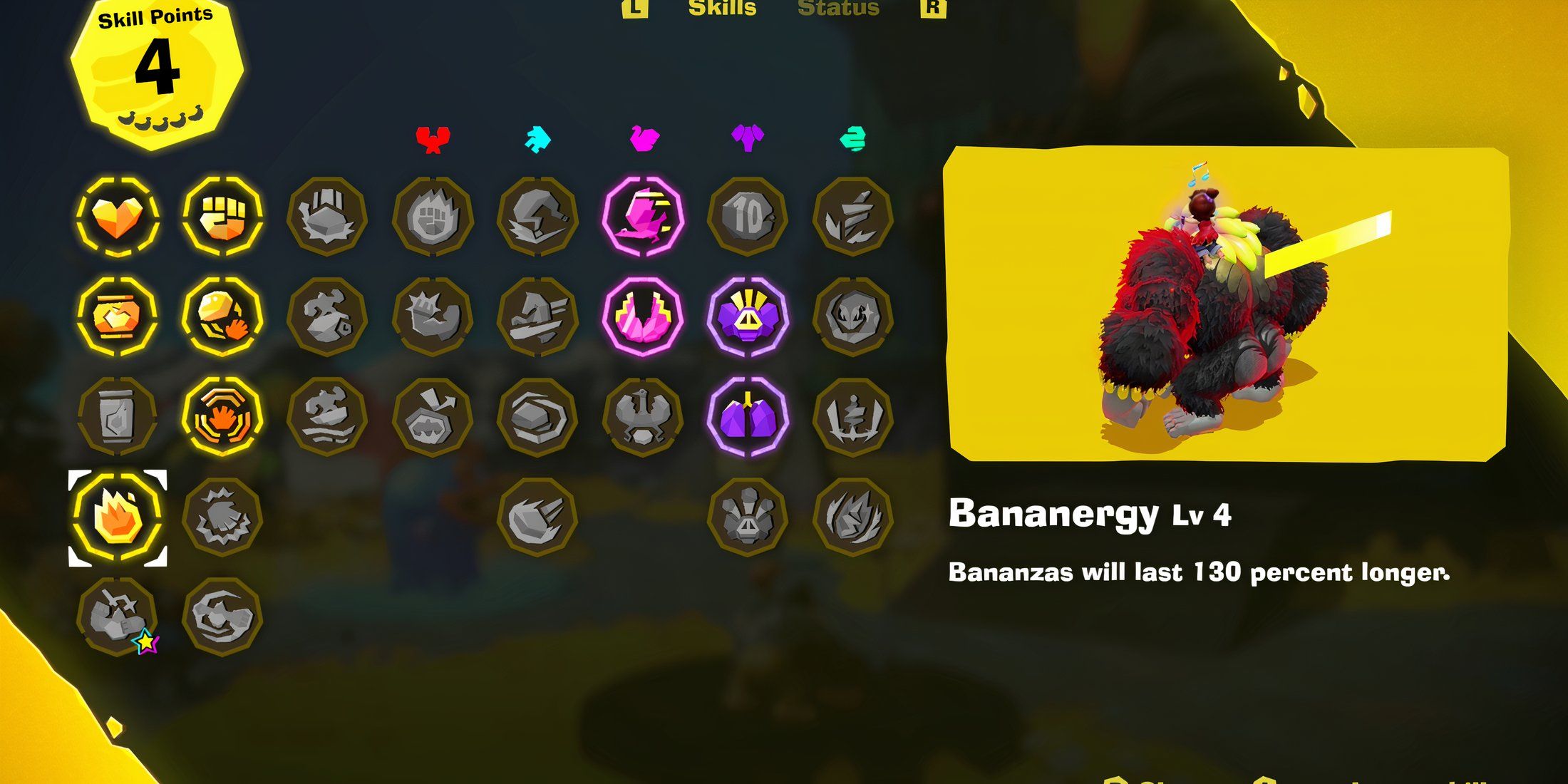 Bananergy skill in Donkey Kong Bananza