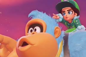 DK and Pauline pointing in Donkey Kong Bananza