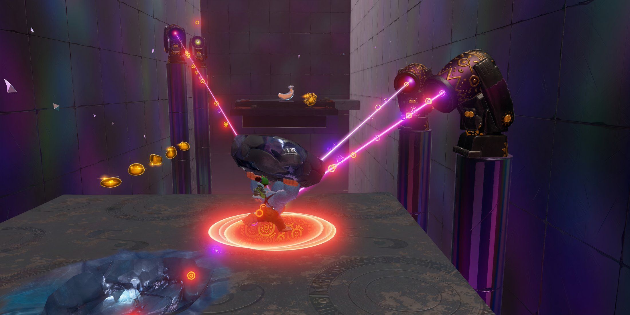 Dodging lasers in Donkey Kong Bananza