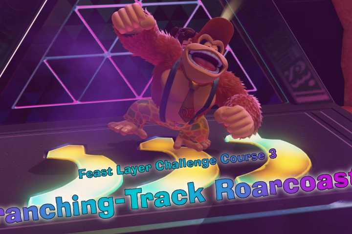 Donkey Kong Bananza Branching Track Roarcoaster Walkthrough All Bananas
