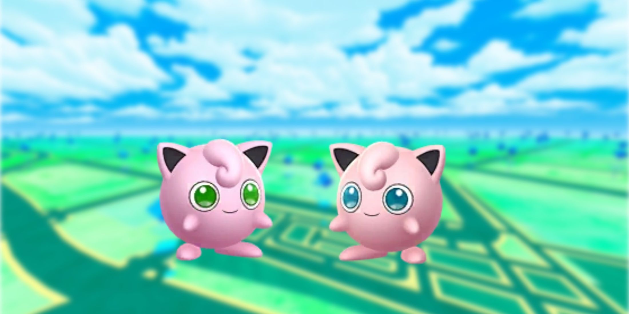 Pokemon GO Shiny Jigglypuff (left) and regular Jigglypuff (right)