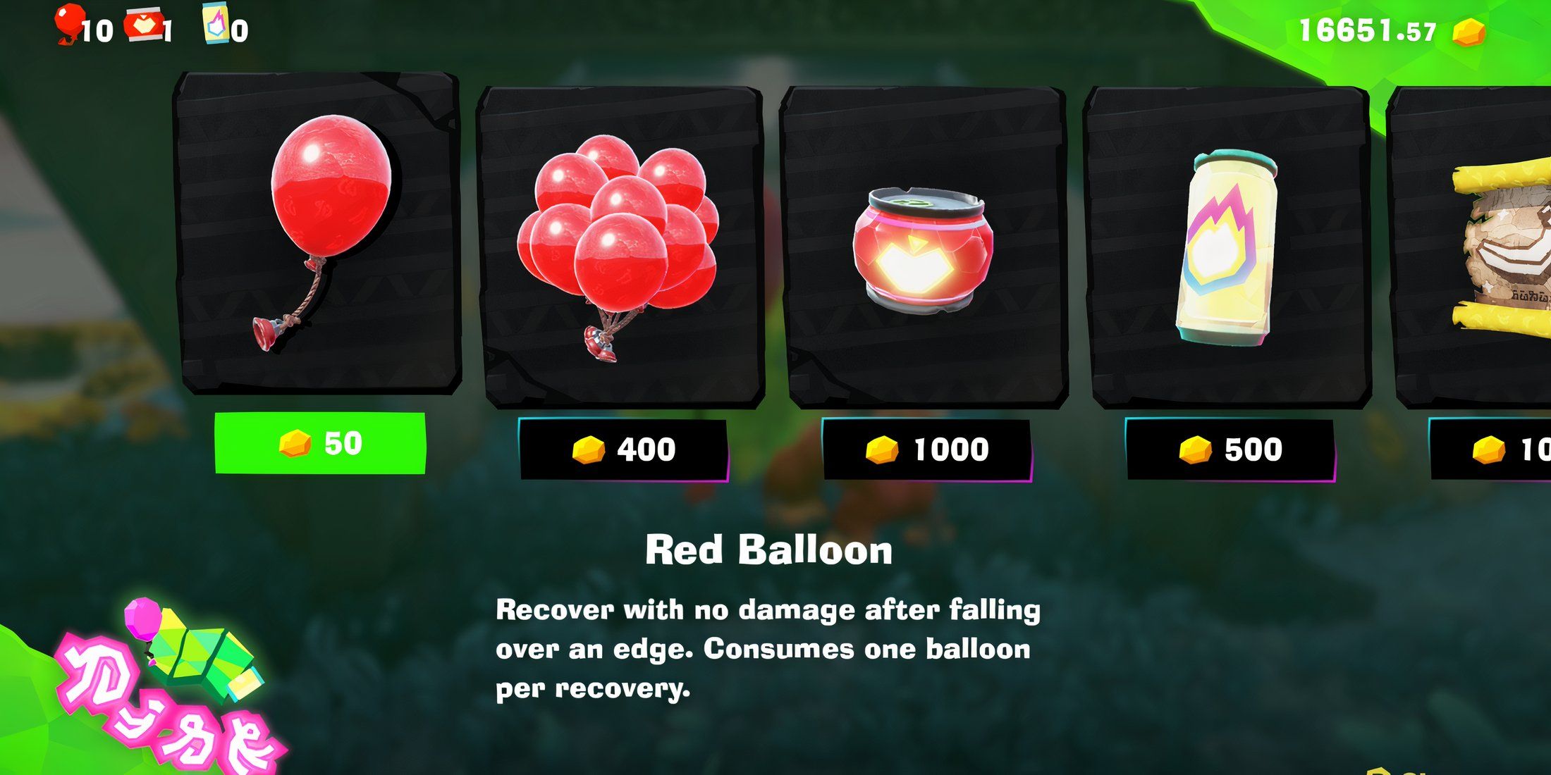 Red Balloon item in Donkey Kong Bananza