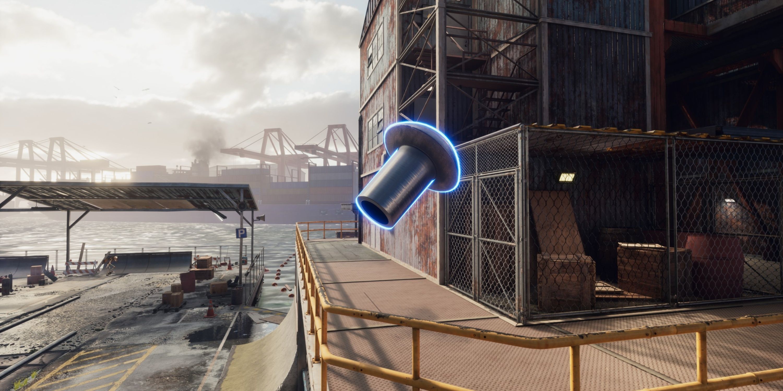 rivet in shipyard