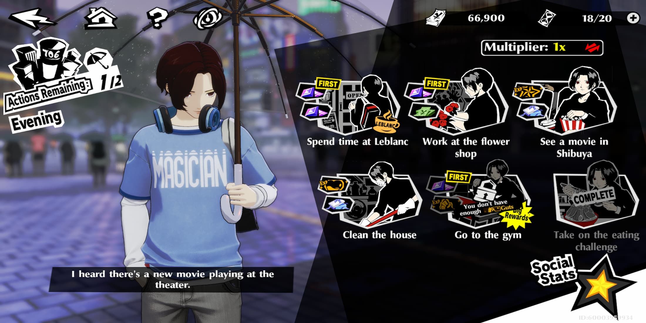 The City Activities Menu